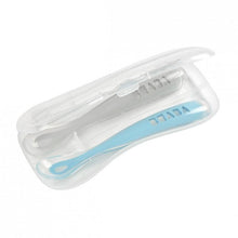Load image into Gallery viewer, Beaba 1st Stage Silicone Spoon & Case 2 Pack - Light Mist/Old Pink
