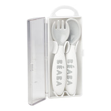 Load image into Gallery viewer, Beaba 2nd Stage Training Fork & Spoon with Case - Grey