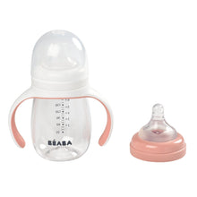 Load image into Gallery viewer, Beaba 2-in-1 Bottle to Sippy Learning Cup 210ml - Vintage Pink