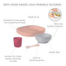 Load image into Gallery viewer, Beaba Silicone Suction Meal Set - Eucalyptus