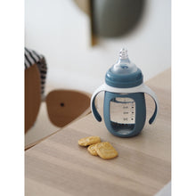 Load image into Gallery viewer, Beaba Glass Bottle with Silicone Protective Sleeve 210ml - Blue