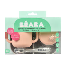 Load image into Gallery viewer, Beaba Silicone Learning Set - Pink/Grey