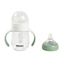 Load image into Gallery viewer, Beaba 2-in-1 Bottle to Sippy Learning Cup 210ml - Sage Green