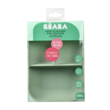 Load image into Gallery viewer, Beaba Silicone Suction Divided Plate - Sage Green