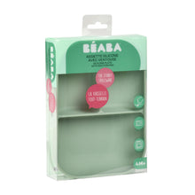 Load image into Gallery viewer, Beaba Silicone Suction Divided Plate - Sage Green