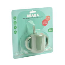 Load image into Gallery viewer, Beaba Silicone Straw Cup - Sage Green