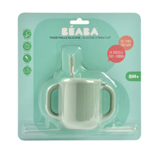 Load image into Gallery viewer, Beaba Silicone Straw Cup - Sage Green