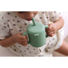 Load image into Gallery viewer, Beaba Silicone Straw Cup - Sage Green