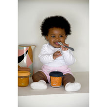 Load image into Gallery viewer, Beaba 1st Stage Silicone Spoons Two-tone Travel Set with Case - Mineral/Sage Green