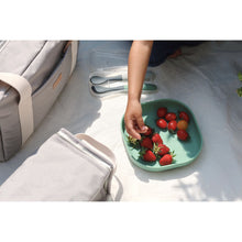 Load image into Gallery viewer, Beaba 1st Stage Silicone Spoons Two-tone Travel Set with Case - Mineral/Sage Green