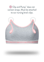 Load image into Gallery viewer, Bravado Designs Clip And Pump Hands-Free Nursing Bra Accessory - Sustainable - Dove Heather With Dusted Peony S