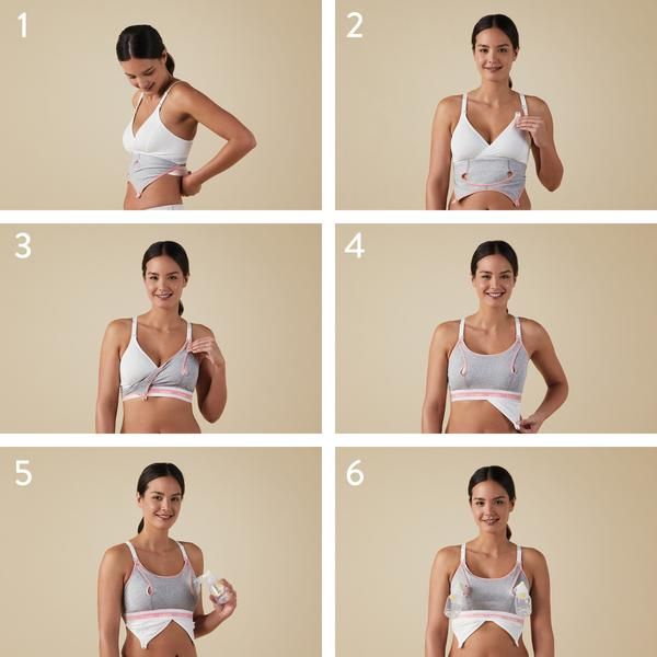 Magically transform your nursing bra into a pumping bra in seconds