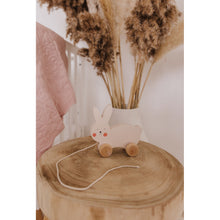 Load image into Gallery viewer, Bubble Wooden Rabbit Pull Along