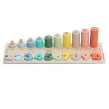Load image into Gallery viewer, Bubble Wooden Numbers & Blocks Counting Set