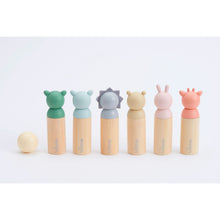 Load image into Gallery viewer, Bubble Wooden Animal Bowling Set