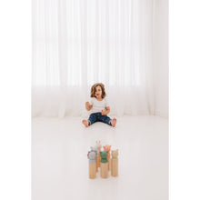 Load image into Gallery viewer, Bubble Wooden Animal Bowling Set