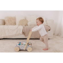 Load image into Gallery viewer, Bubble Wooden Baby Push Cart & Walker with 45 Building Blocks