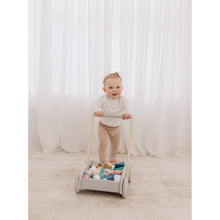 Load image into Gallery viewer, Bubble Wooden Baby Push Cart & Walker with 45 Building Blocks