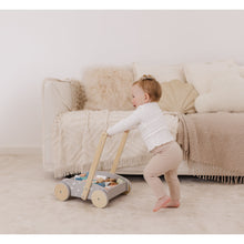 Load image into Gallery viewer, Bubble Wooden Baby Push Cart & Walker with 45 Building Blocks