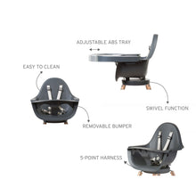 Load image into Gallery viewer, Childhome Evolu One.80° High Chair - Natural Anthracite