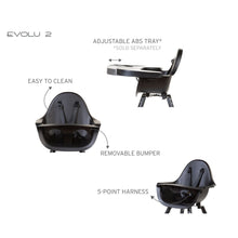 Load image into Gallery viewer, Childhome Evolu 2 High Chair - Black