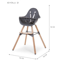 Load image into Gallery viewer, Childhome Evolu 2 High Chair - Natural Anthracite