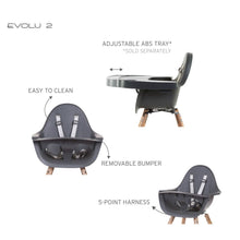 Load image into Gallery viewer, Childhome Evolu 2 High Chair - Natural Anthracite