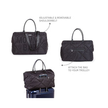 Load image into Gallery viewer, Childhome Mommy Bag Nursery Bag - Puffered - Black