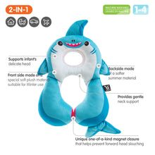 Load image into Gallery viewer, Benbat Travel Friends Total Support Headrest 1-4yrs - Shark