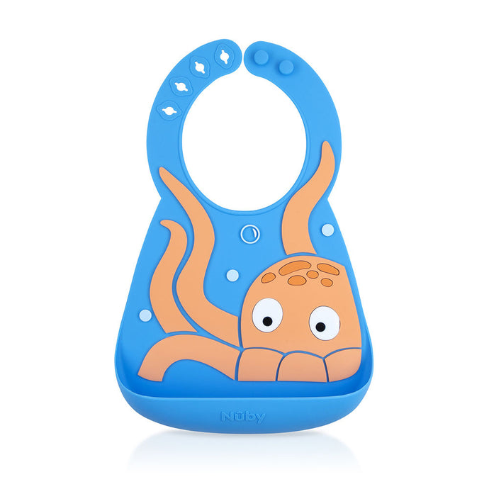 Nuby 3D Silicone Bib - Octopus