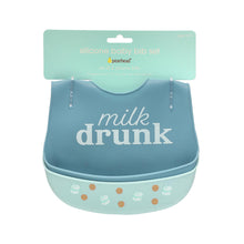 Load image into Gallery viewer, Pearhead Silicone Bib 2 Pack - Milk Drunk