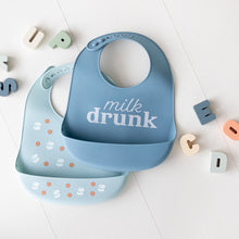 Load image into Gallery viewer, Pearhead Silicone Bib 2 Pack - Milk Drunk