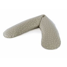 Load image into Gallery viewer, Theraline The Original Maternity and Nursing Pillow - Dancing Leaves Taupe
