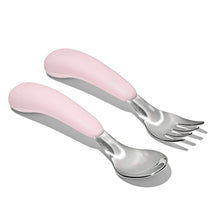 Load image into Gallery viewer, OXO Tot On-The-Go Fork And Spoon Set - Blossom
