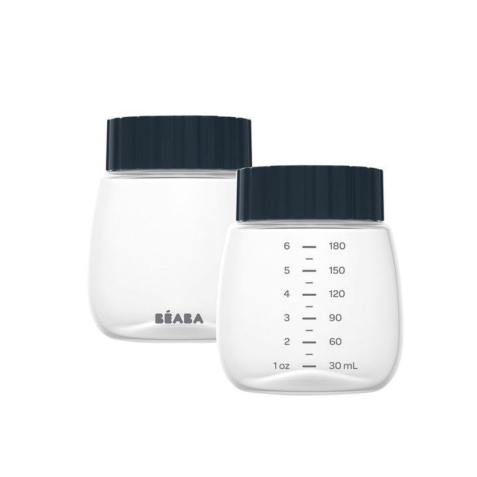 Beaba Single and Double Breast Pump Milk Collection Storage Bottles Pack of 2