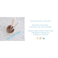 Load image into Gallery viewer, Beaba 2nd Stage Silicone Spoons 4 Pack - Dark Blue/Pink/Grey/Light Blue
