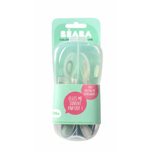 Load image into Gallery viewer, Beaba 2nd Stage Silicone Spoons &amp; Case 2 Pack - Velvet Grey/Sage Green
