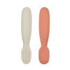 Beaba Silicone Pre-Spoons 2 Pack - Terracotta/Velvet Grey