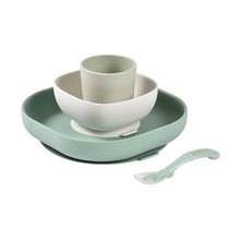 Load image into Gallery viewer, Beaba Silicone Suction Meal Set - Sage Green
