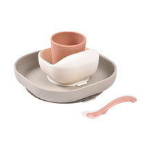 Load image into Gallery viewer, Beaba Silicone Suction Meal Set - Terracotta/Gazelle
