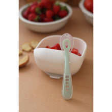 Load image into Gallery viewer, Beaba 2nd Stage Silicone Spoon - Misty Green
