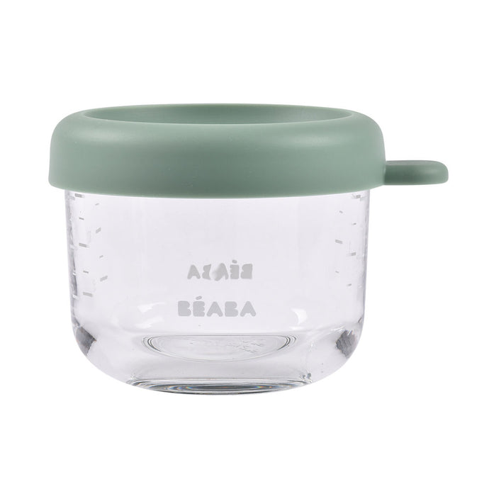 Beaba Glass Jar 150ml - Sage Green