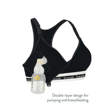 Load image into Gallery viewer, Bravado Designs Original Pumping And Nursing Bra - Sustainable - Black M
