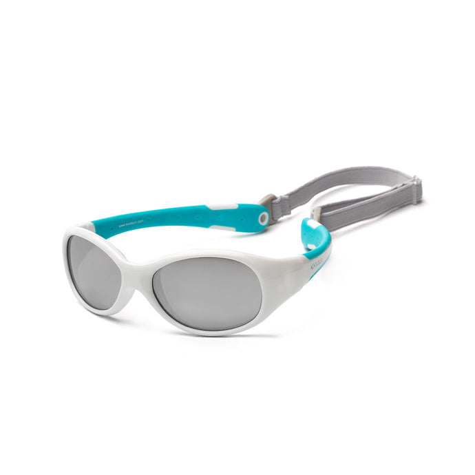 Koolsun Flex Kids Sunglasses - White Aqua 3-6 yrs