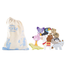 Load image into Gallery viewer, Le Toy Van Wooden Stacking Animals &amp; Bag - Andes
