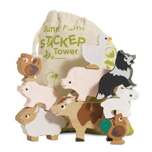 Load image into Gallery viewer, Le Toy Van Wooden Stacking Animals &amp; Bag - Farmyard
