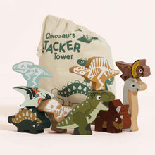 Load image into Gallery viewer, Le Toy Van Wooden Stacking Dinosaurs &amp; Bag - Jurassic
