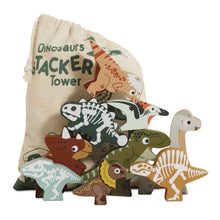 Load image into Gallery viewer, Le Toy Van Wooden Stacking Dinosaurs &amp; Bag - Jurassic
