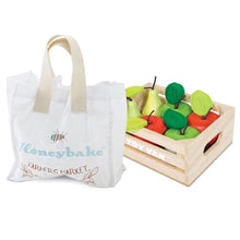 Load image into Gallery viewer, Le Toy Van Wooden Market Stall &amp; Fruit Play Food Crate
