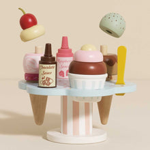 Load image into Gallery viewer, Le Toy Van Wooden Ice Cream Stand &amp; Toppings
